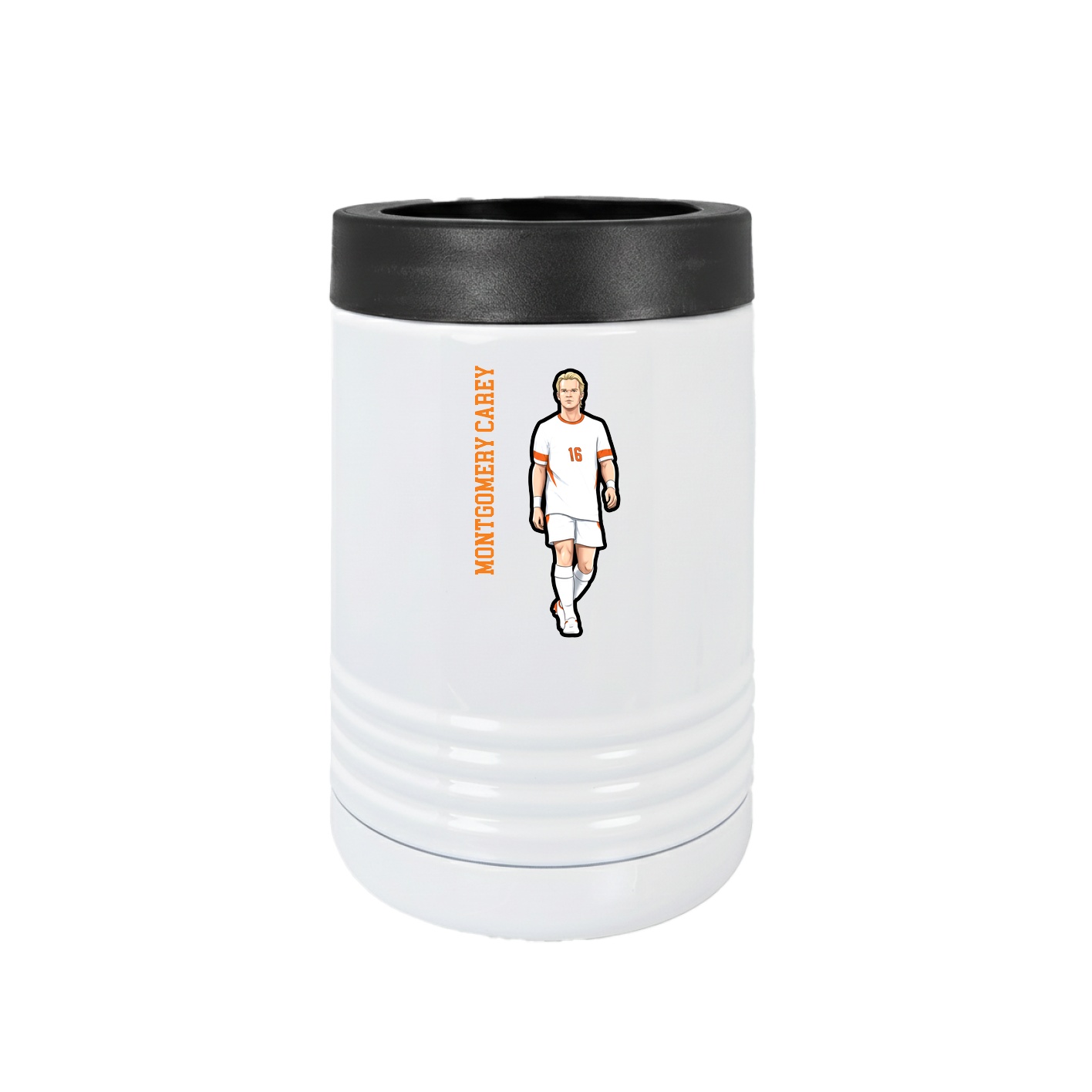 Beverage Holder — Name Vertical in White