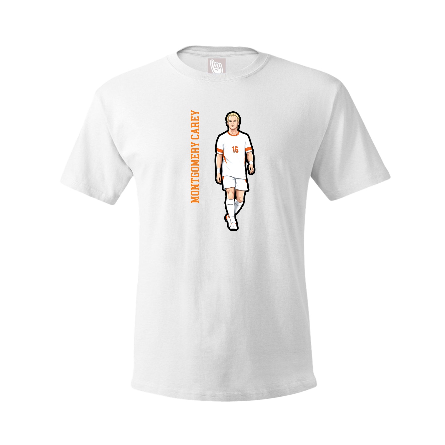 Tee — Name Vertical in White