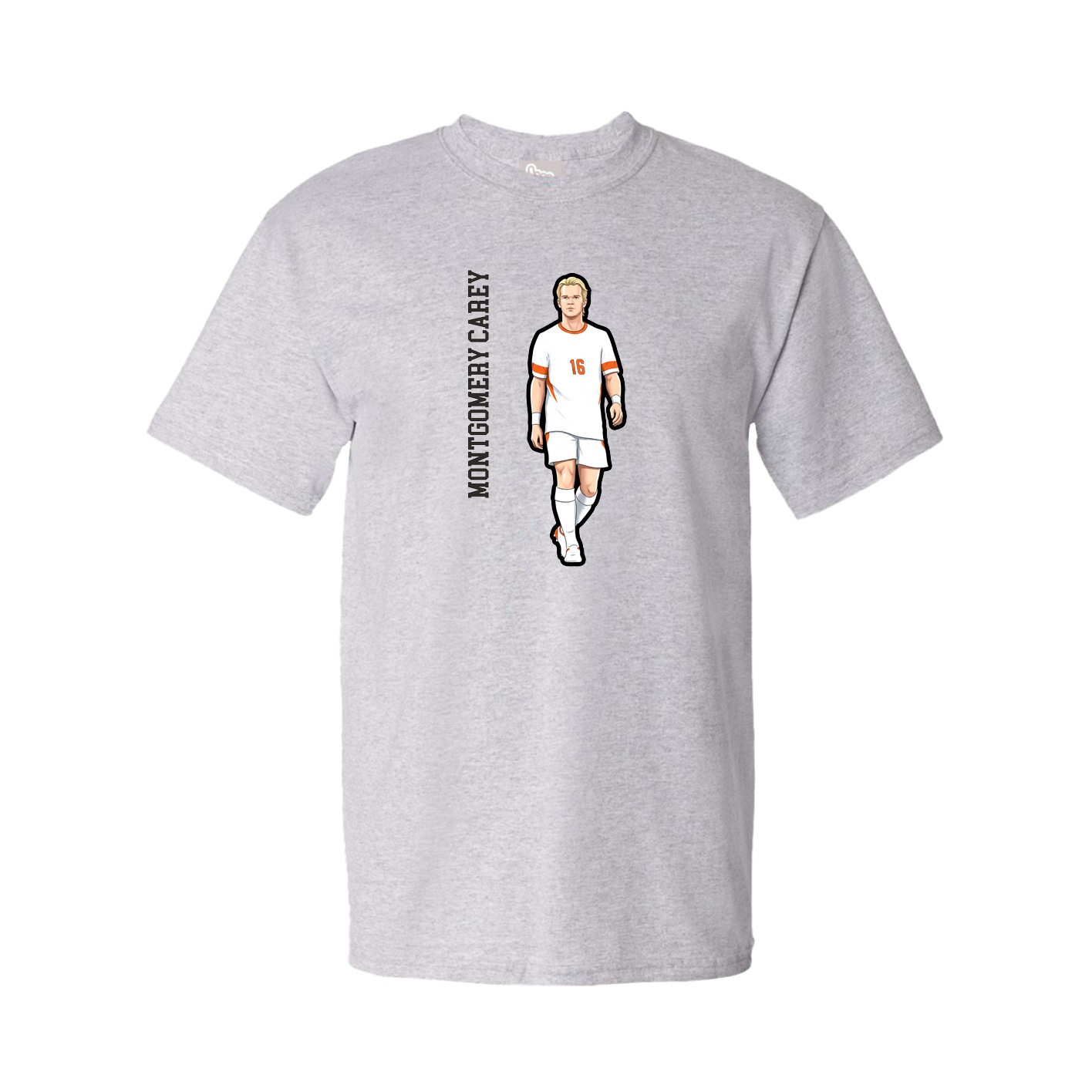 Youth Tee — Name Vertical in Grey
