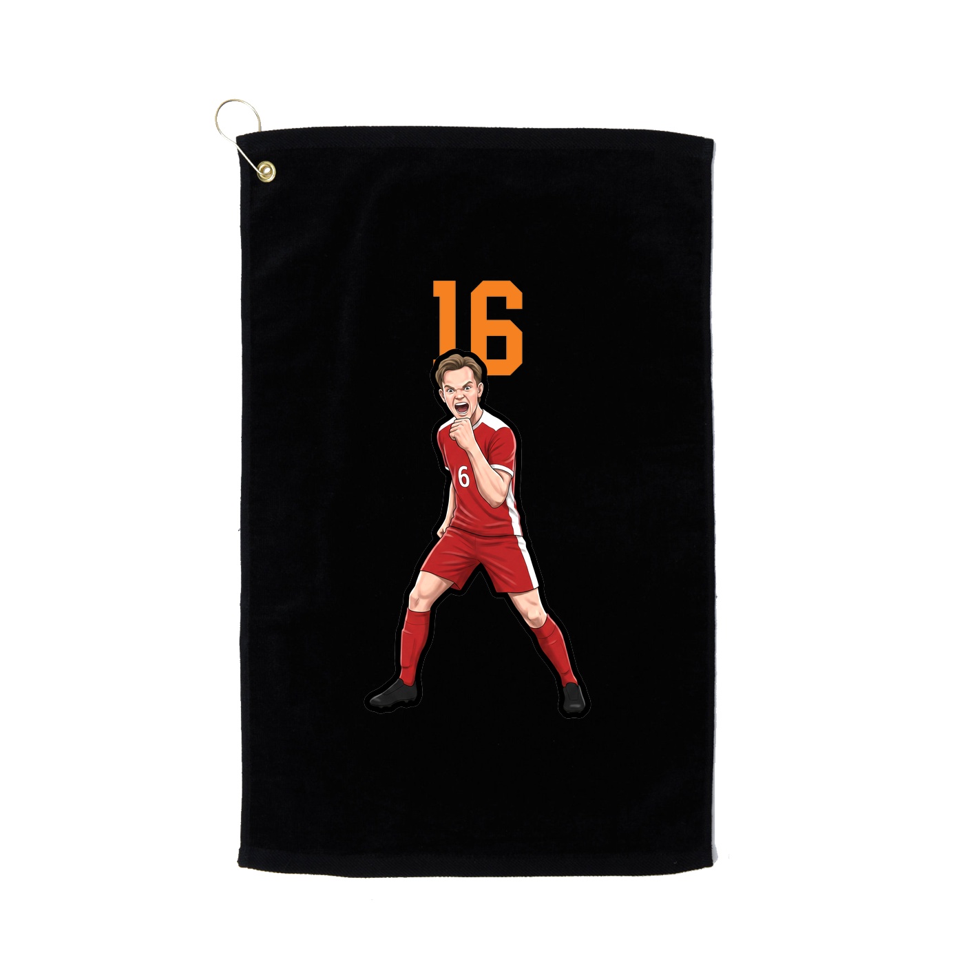 Golf Towel — Number Top in Black