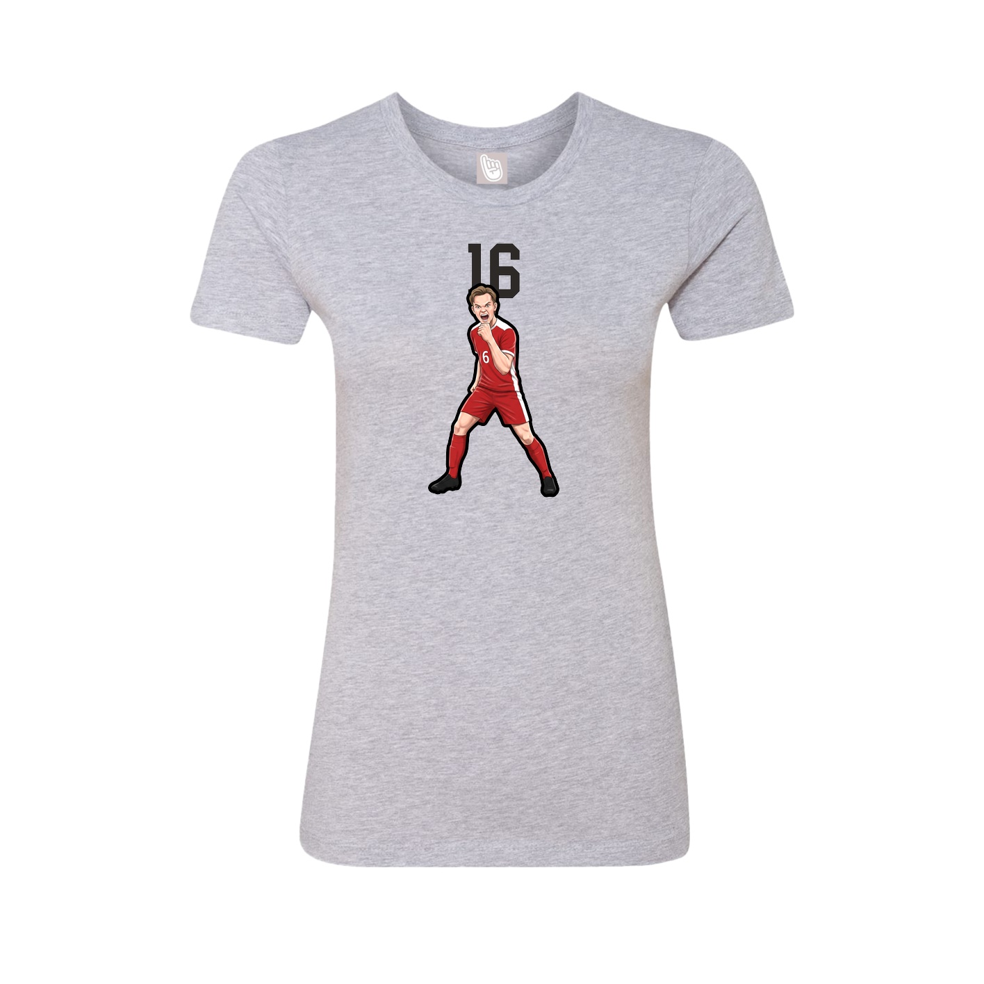 Womens Tee — Number Top in Grey