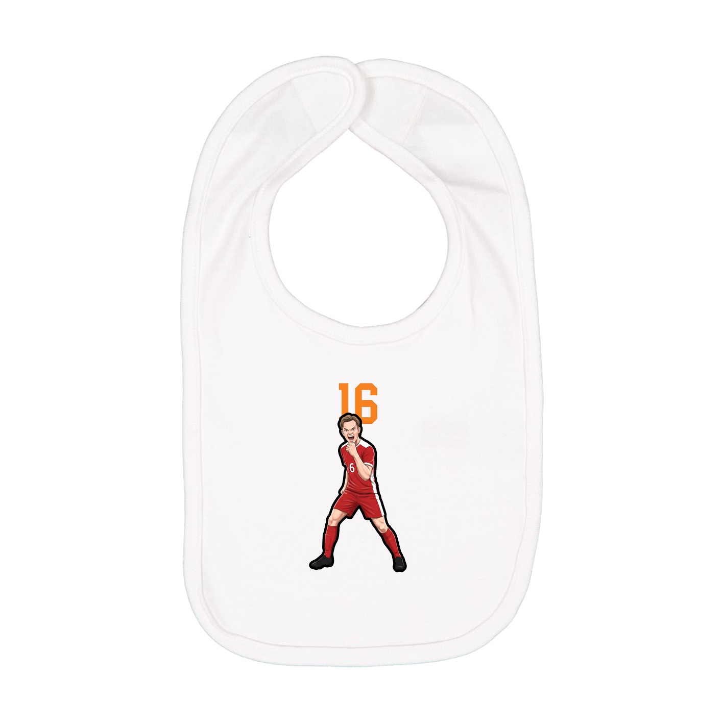 Infant Bib — Number Top in White