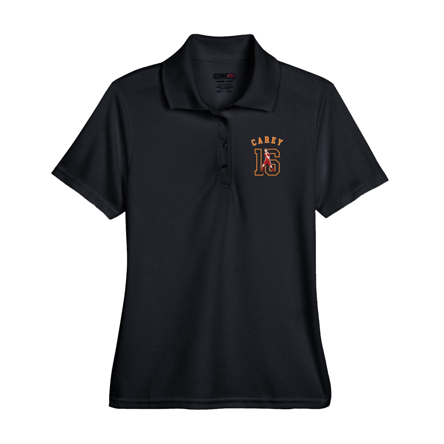 Performance Polo — Shirsey Arch in Black