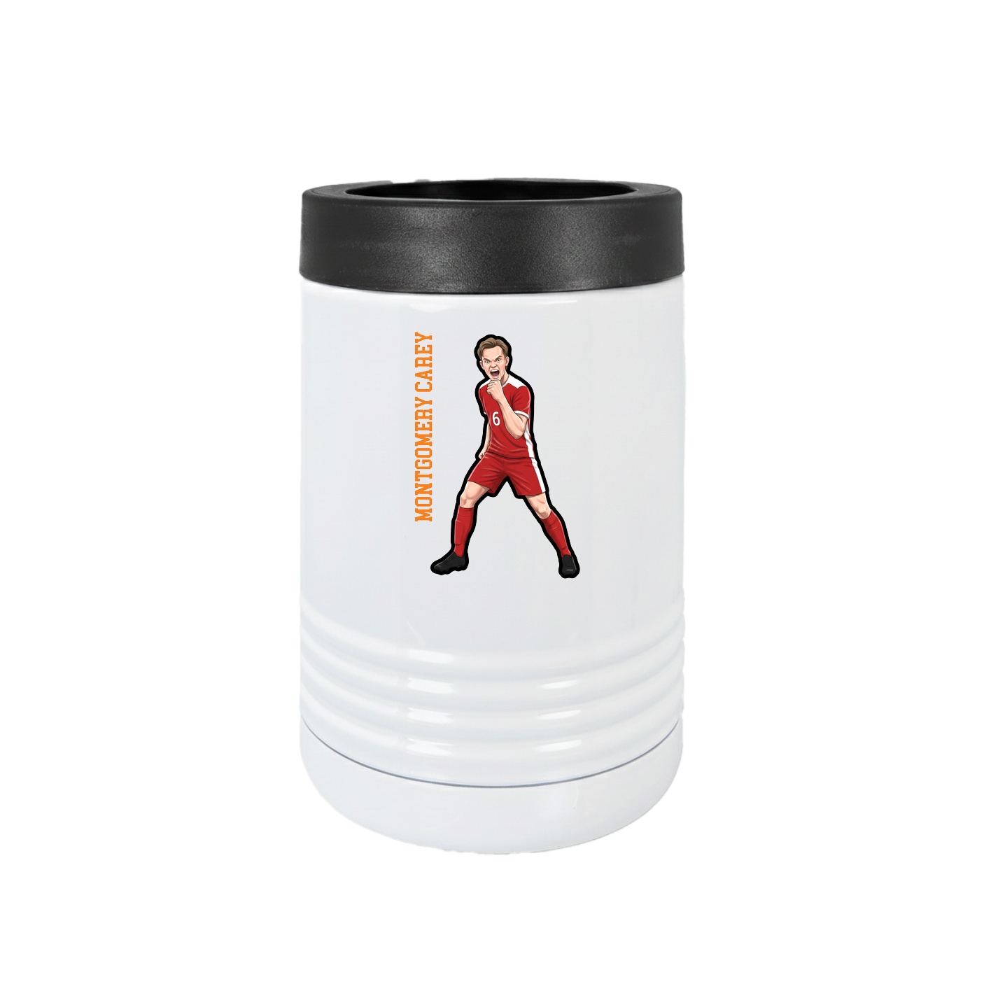 Beverage Holder — Name Vertical in White