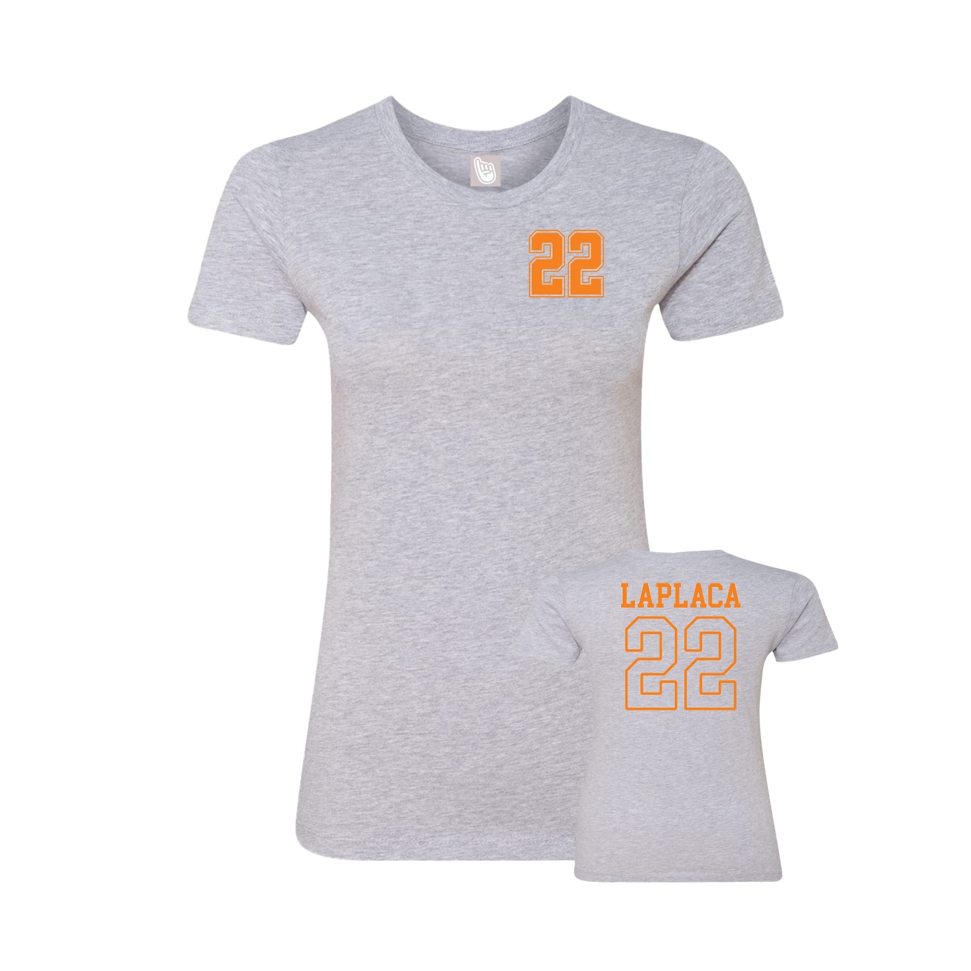 Womens Tee — Chest Back in Grey