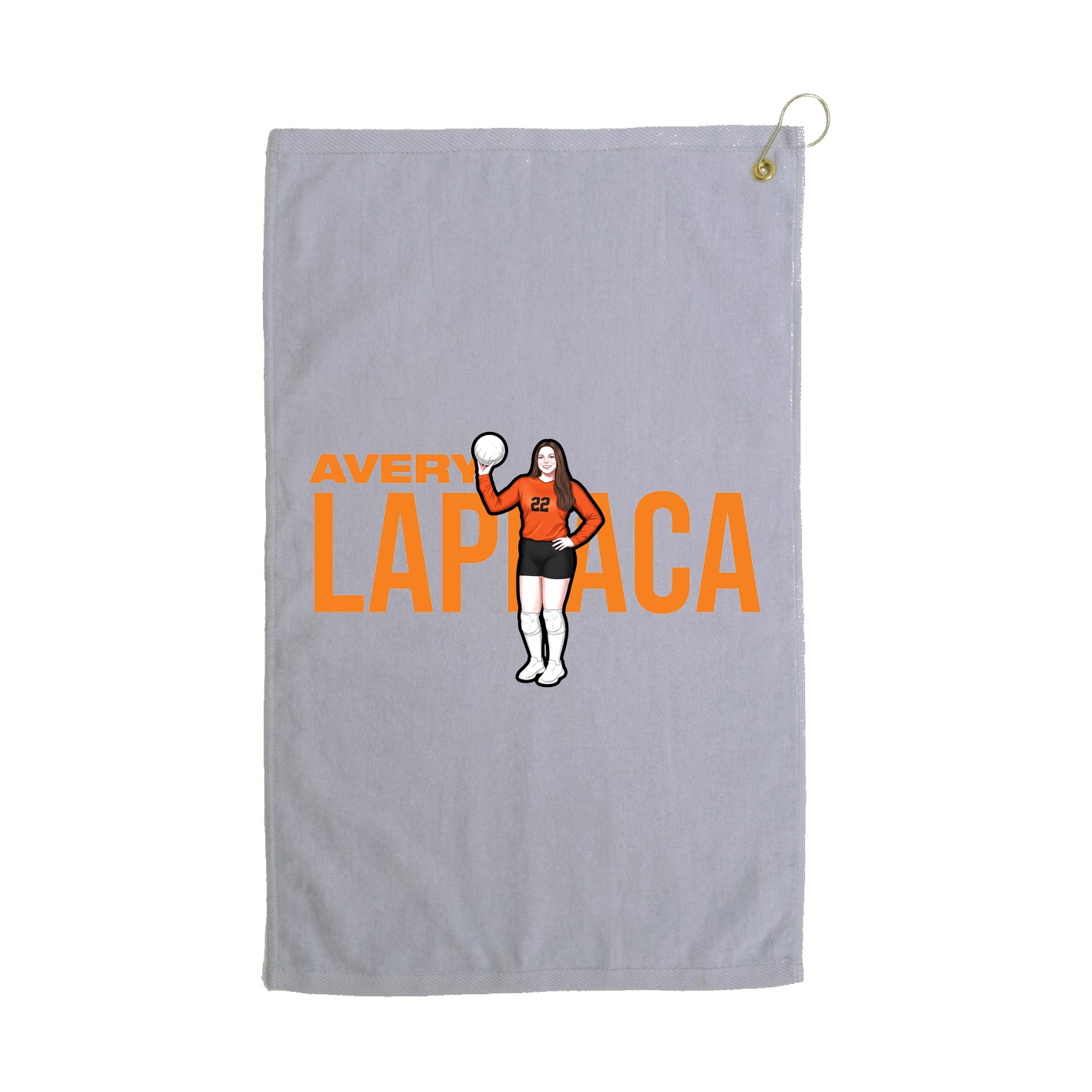 Golf Towel — Player Name in Grey