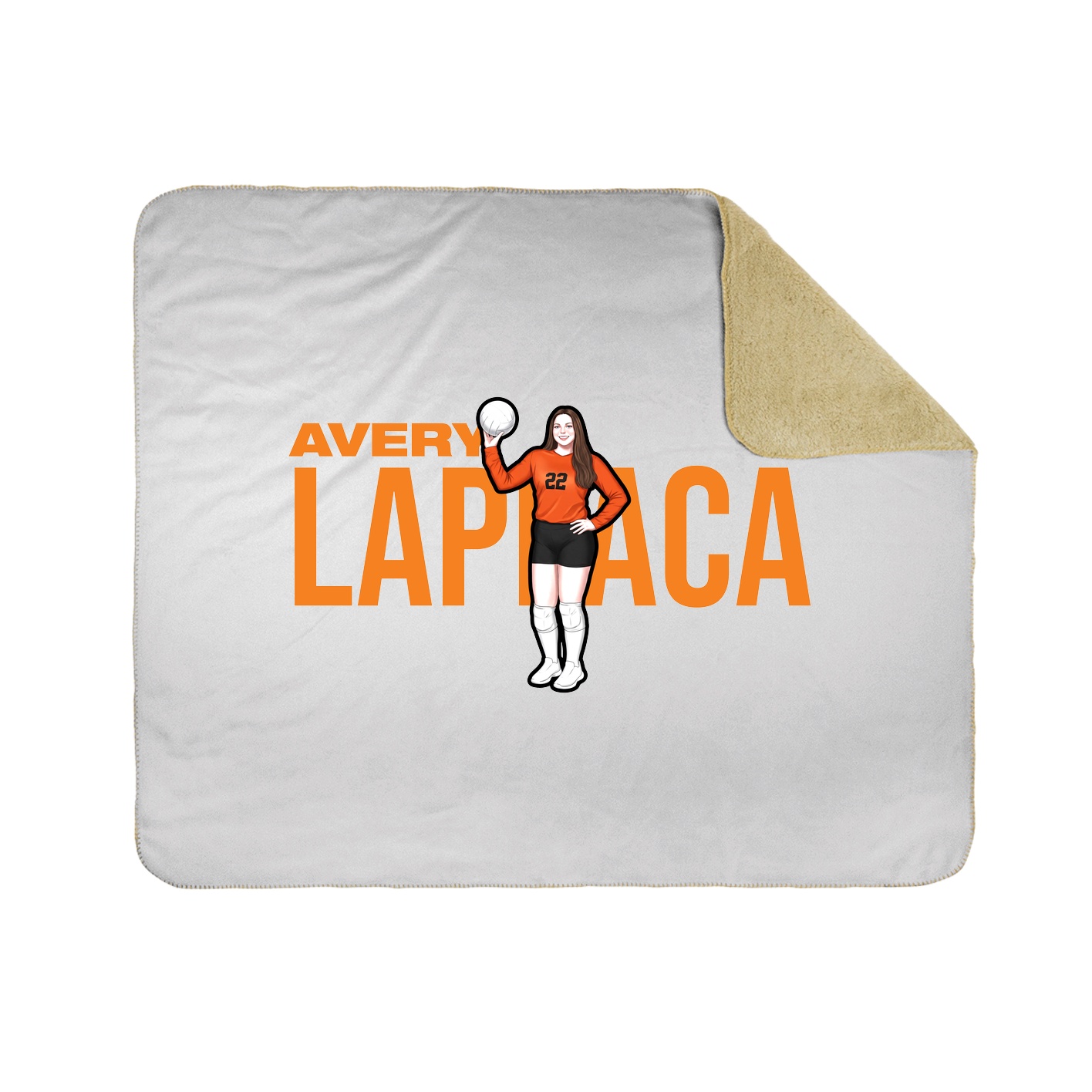 Throw Blanket — Player Name in White