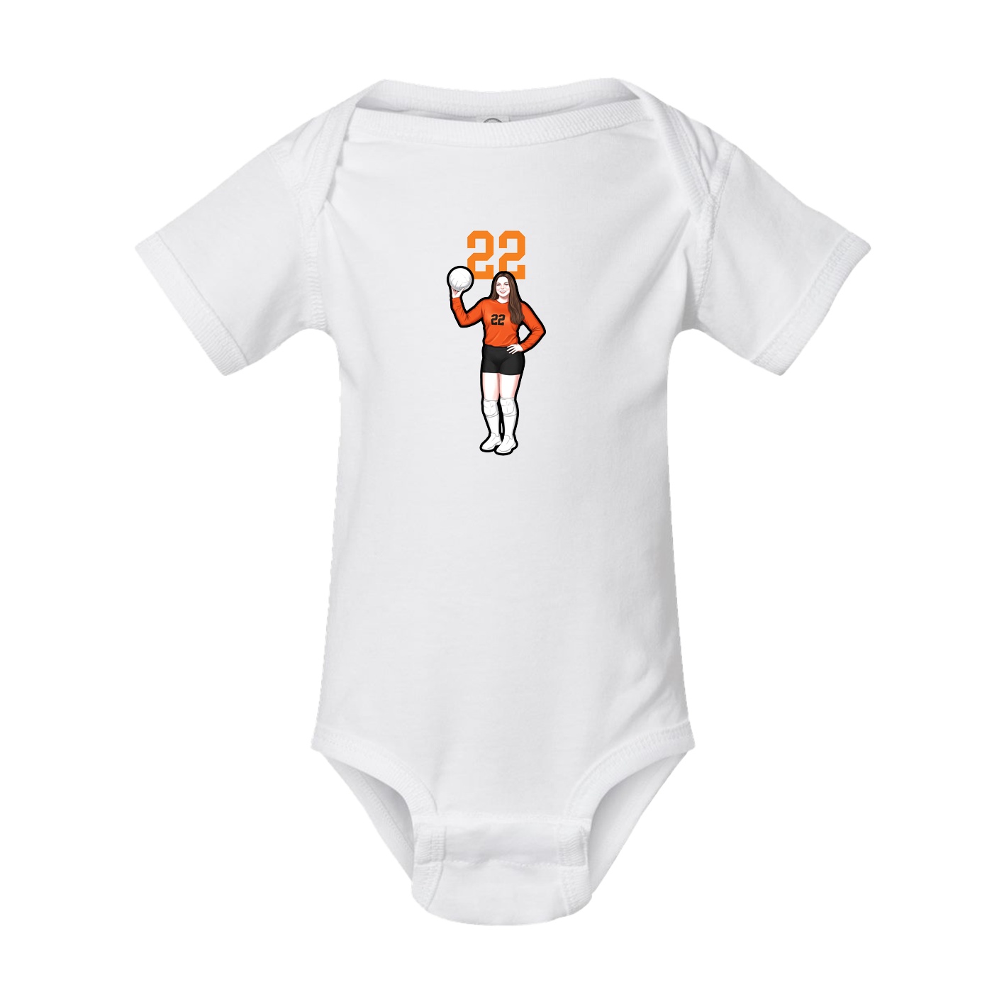 Baby Onesie — Number Top in White