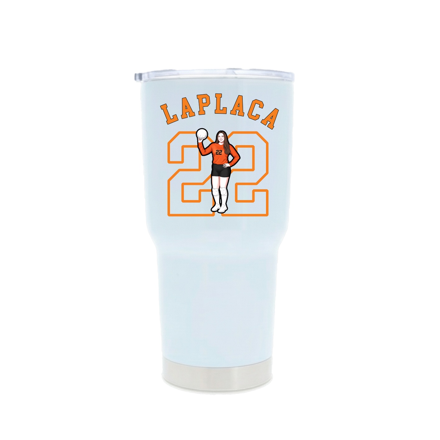 30oz Stainless Steel Tumbler — Shirsey Arch in White