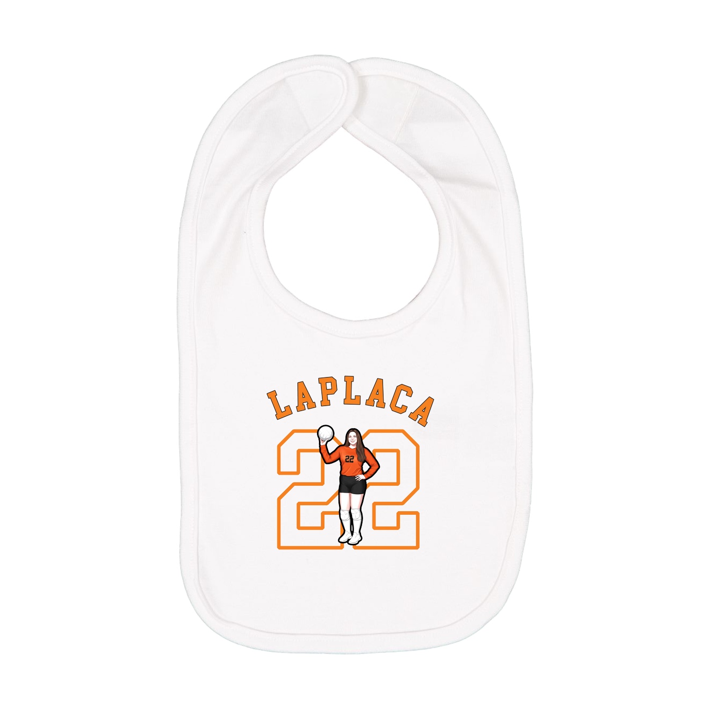 Infant Bib — Shirsey Arch in White
