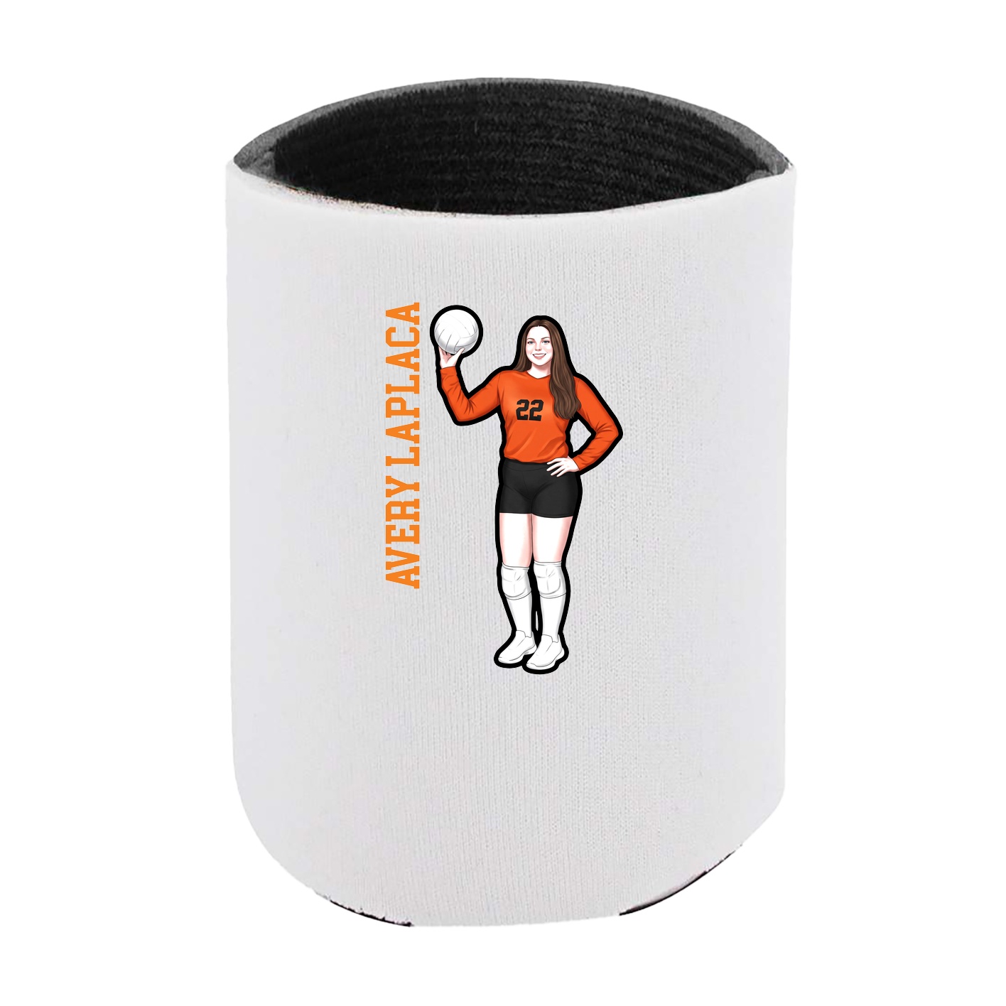 Can Holder — Name Vertical in White