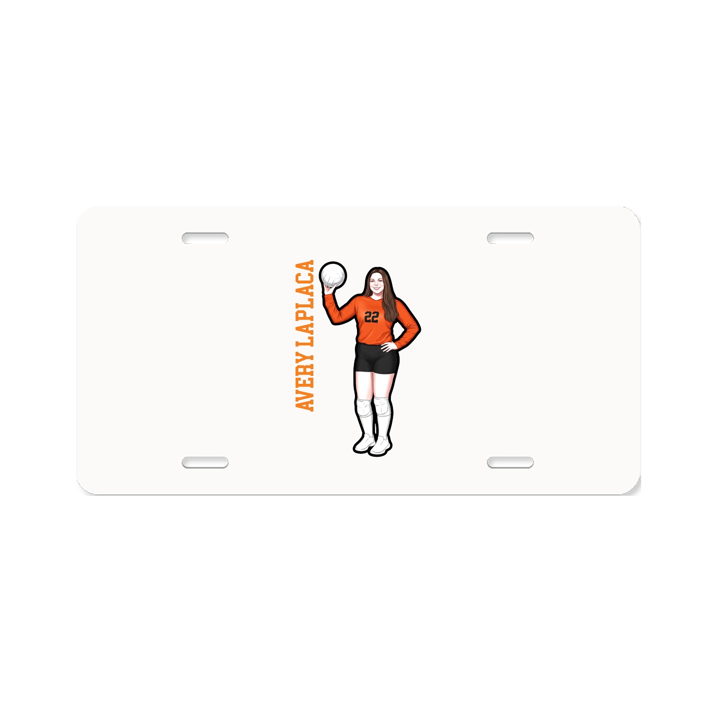 License Plate — Name Vertical in Classic