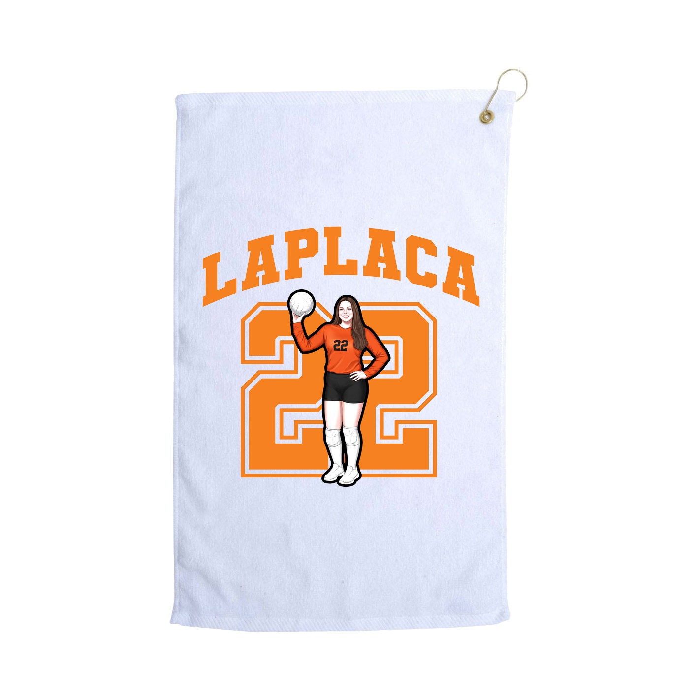Golf Towel — Number in White