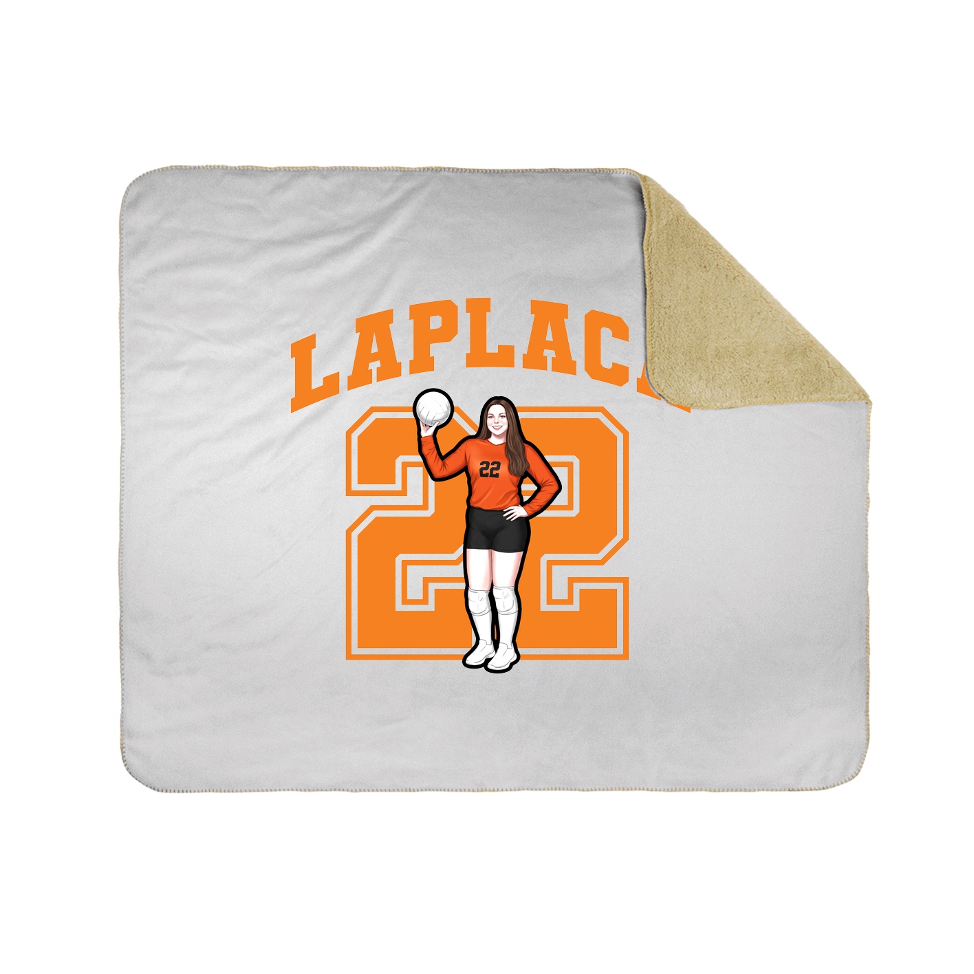 Throw Blanket — Number in White