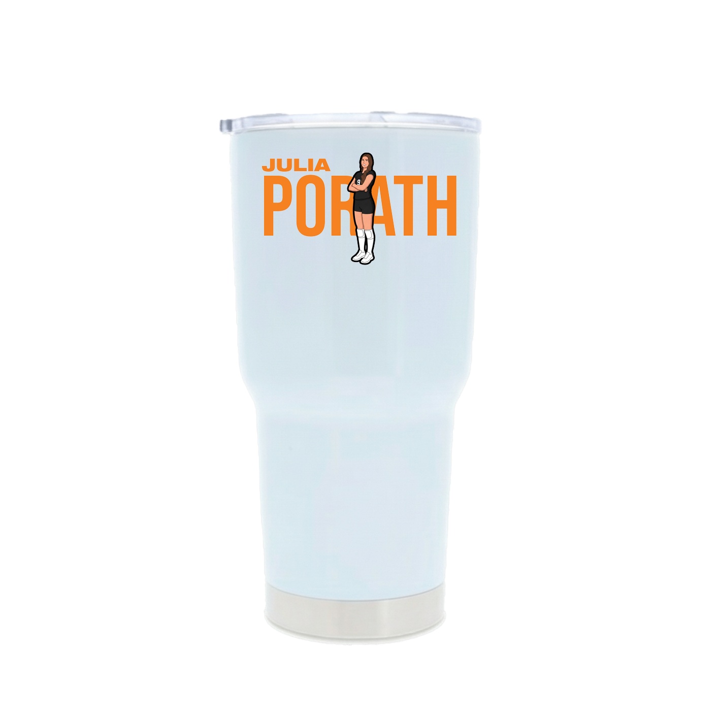30oz Stainless Steel Tumbler — Player Name in White