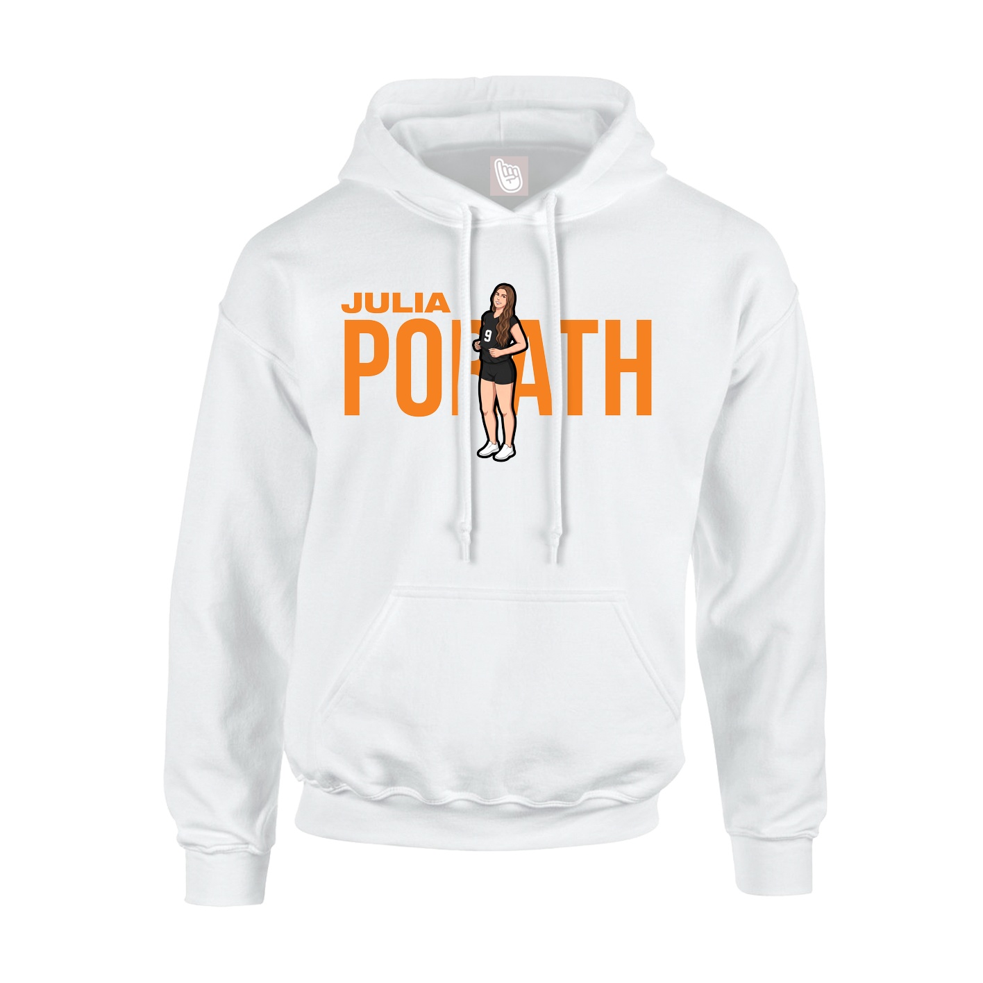 Youth Hoodie — Player Name in White