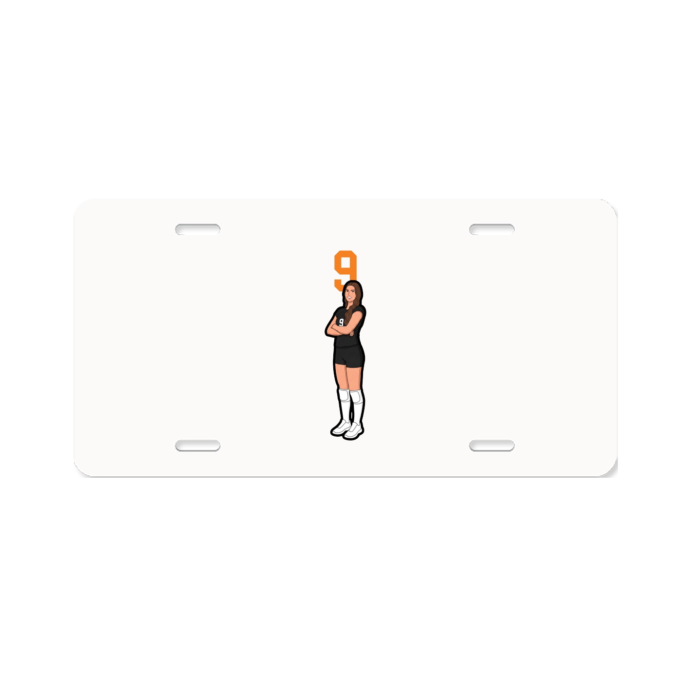 License Plate — Number Top in Classic