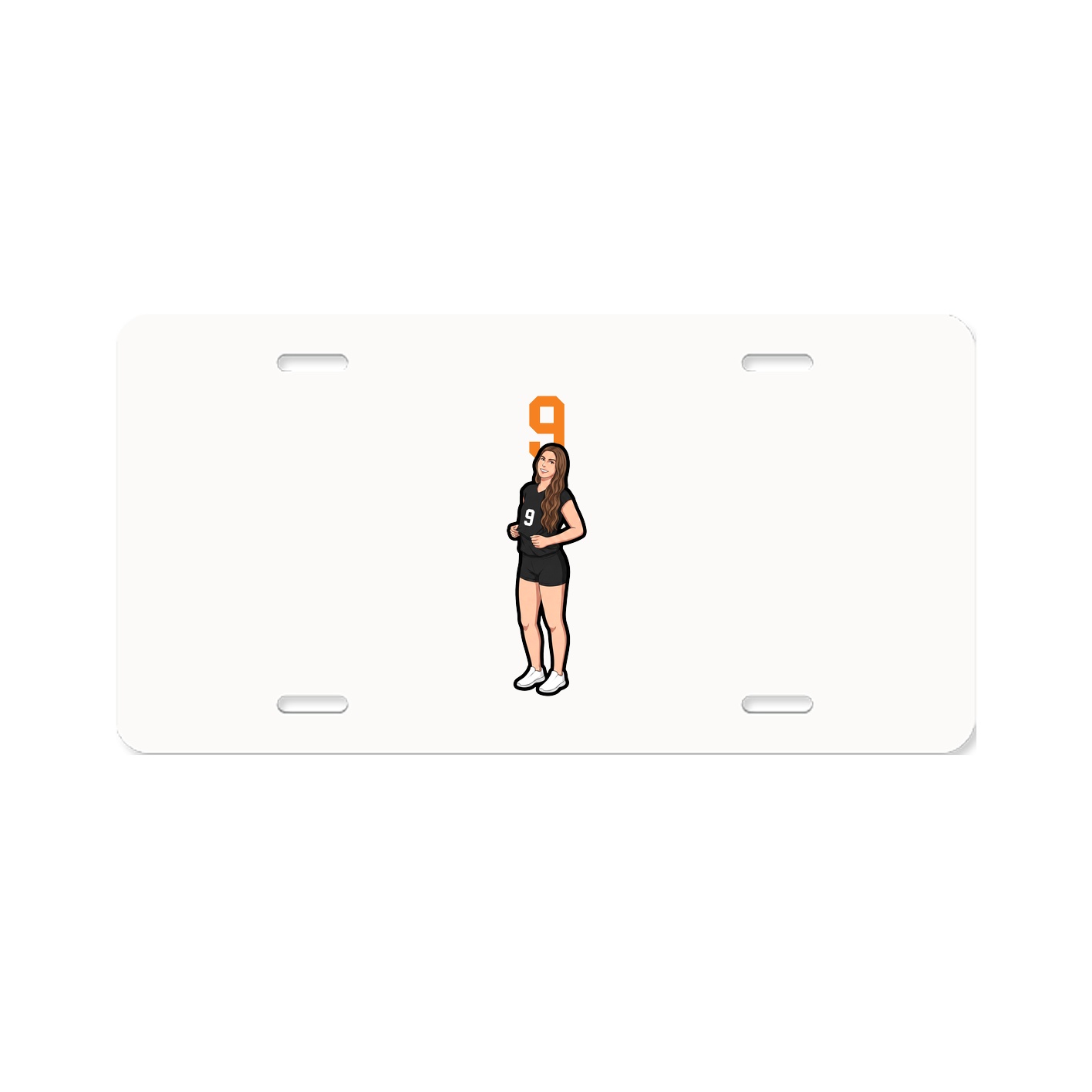 License Plate — Number Top in Classic