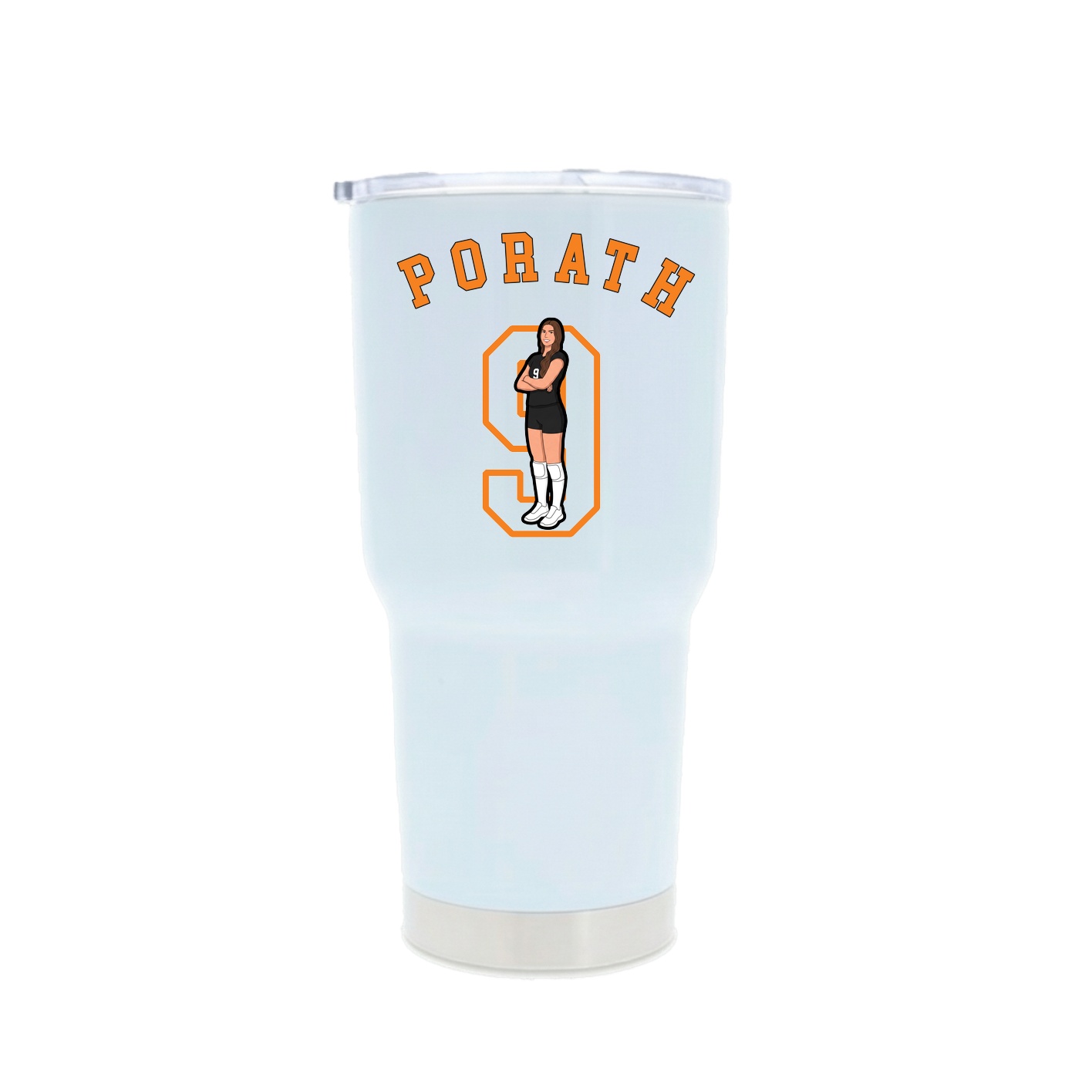 30oz Stainless Steel Tumbler — Shirsey Arch in White