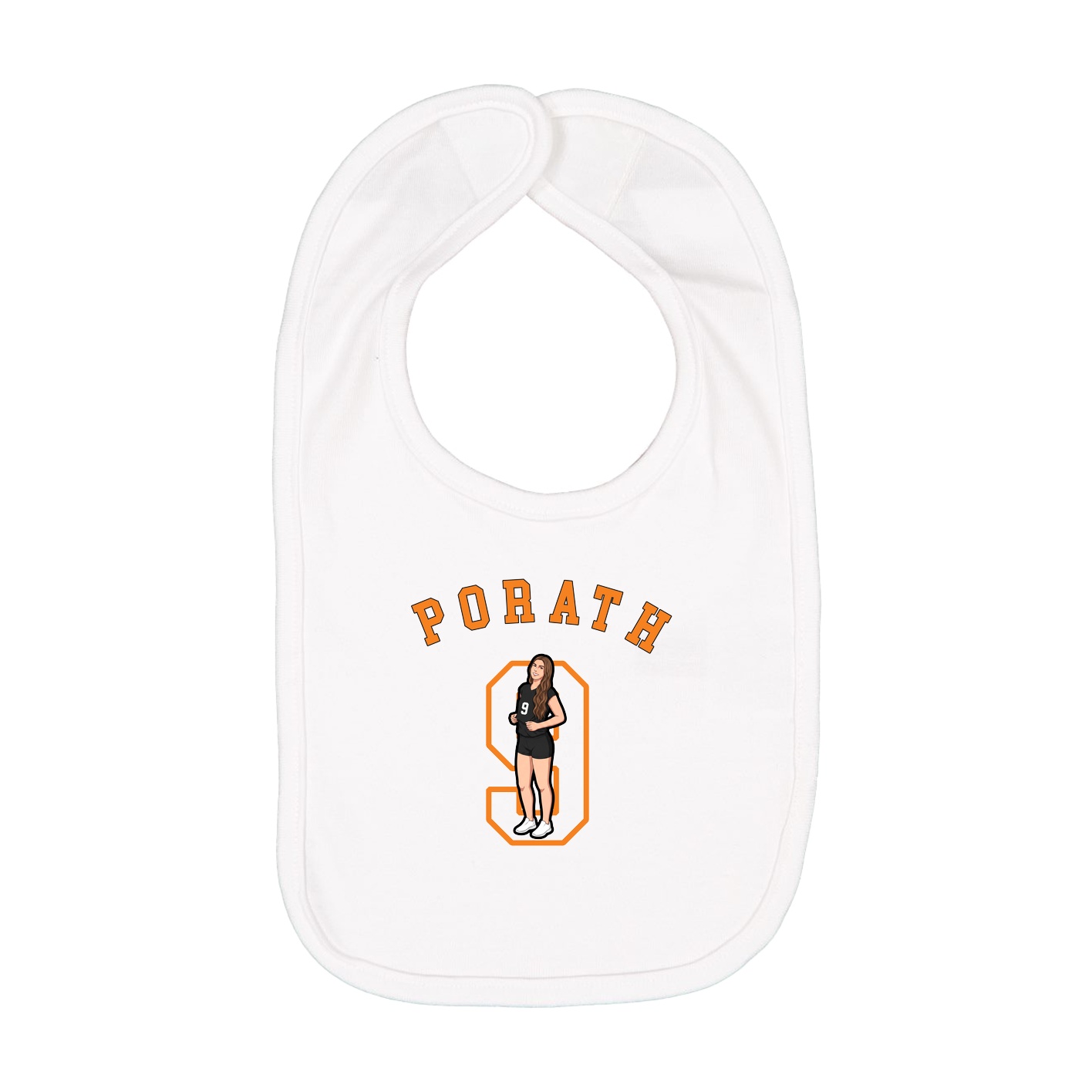 Infant Bib — Shirsey Arch in White