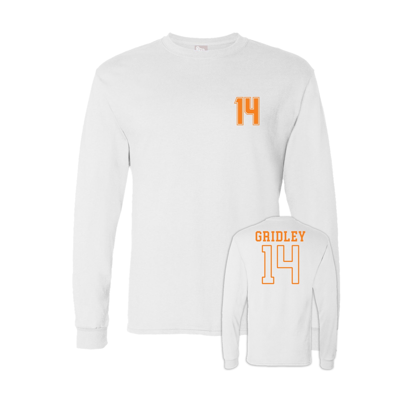 Long Sleeve Tee — Chest Back in White