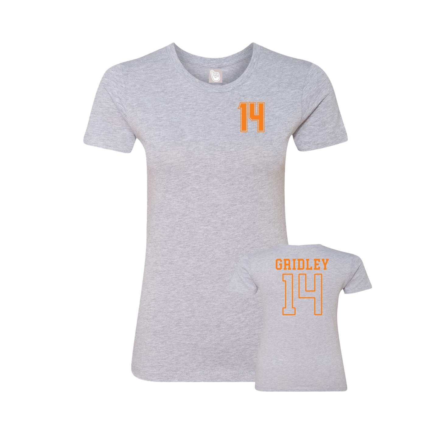 Womens Tee — Chest Back in Grey