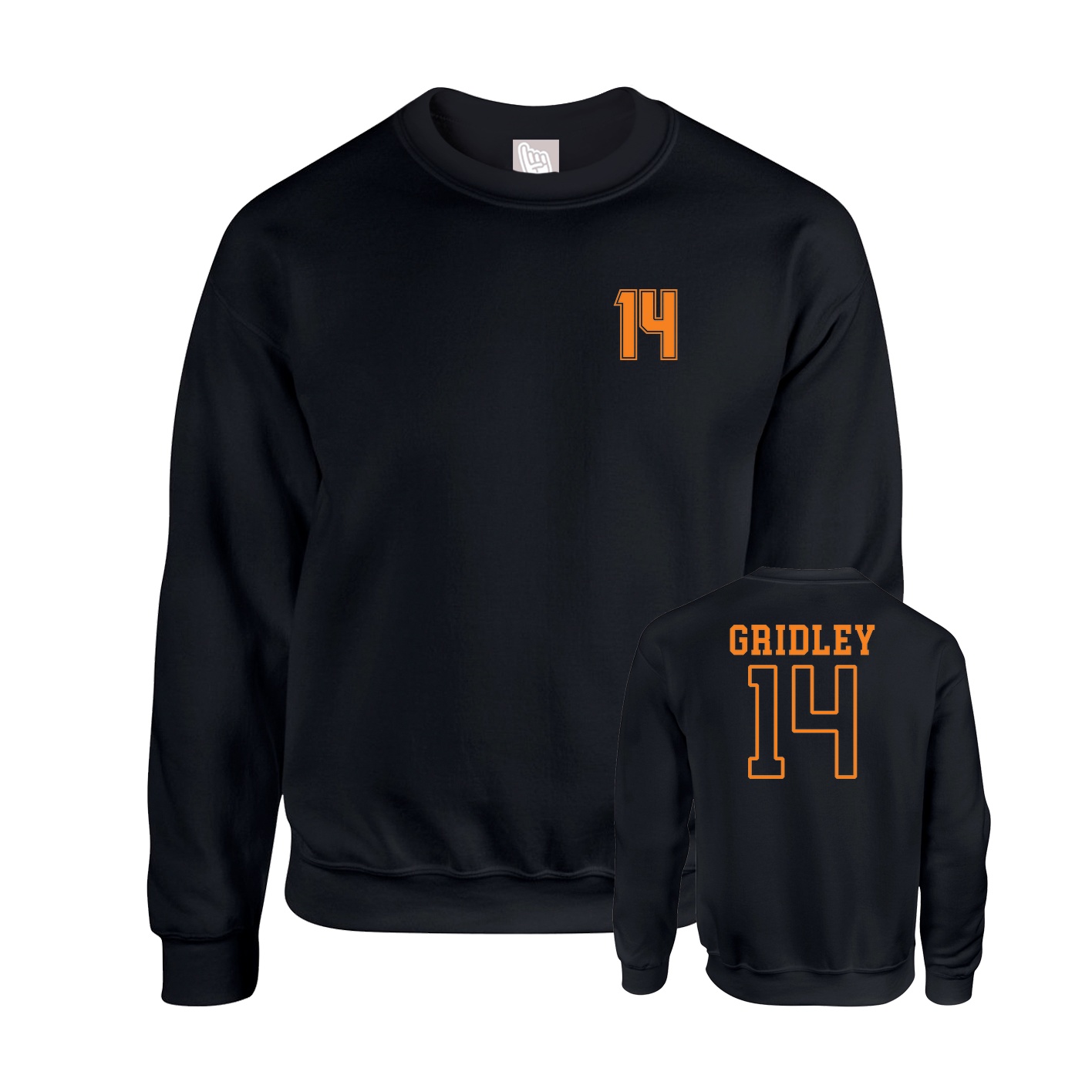 Fleece Crew — Chest Back in Black
