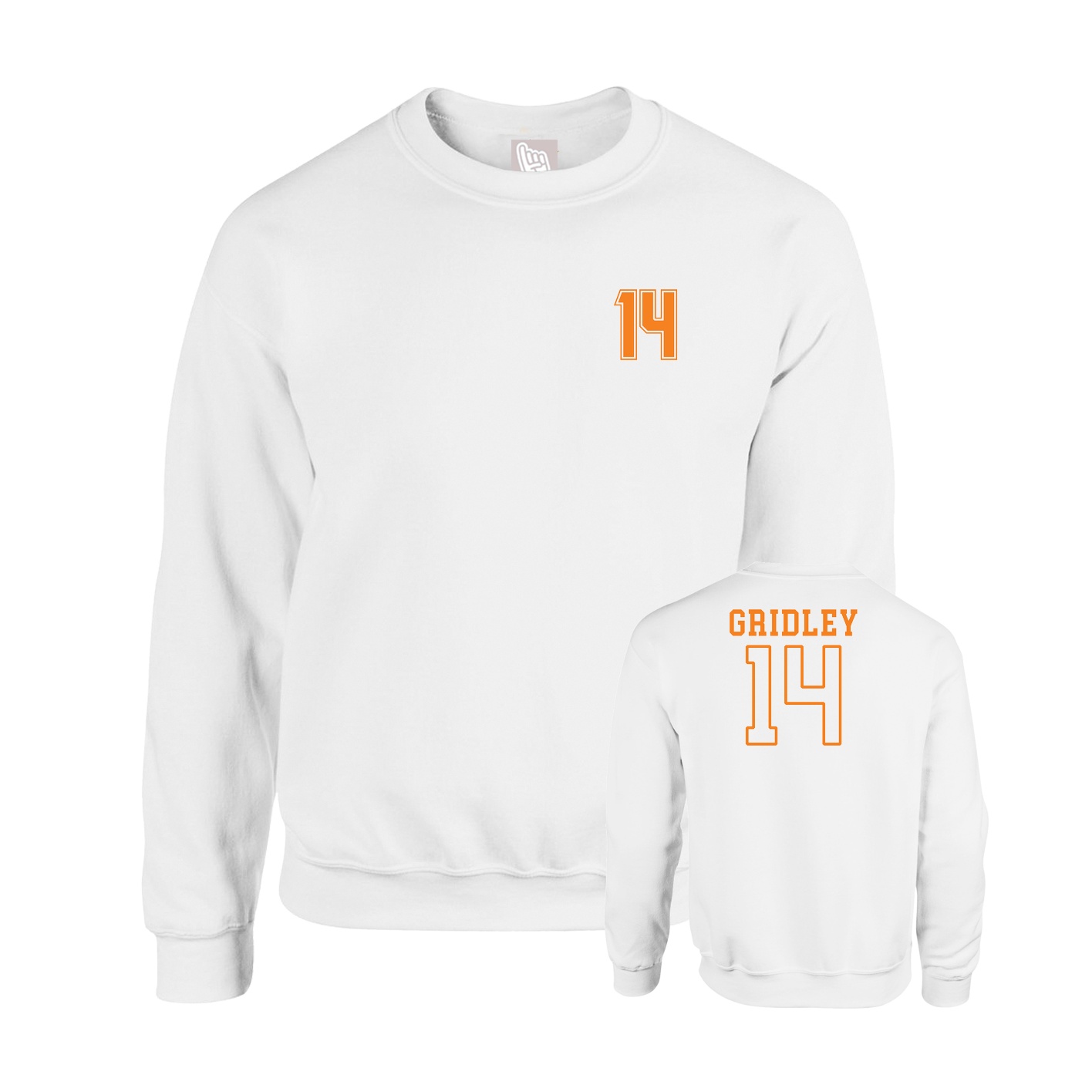 Fleece Crew — Chest Back in White