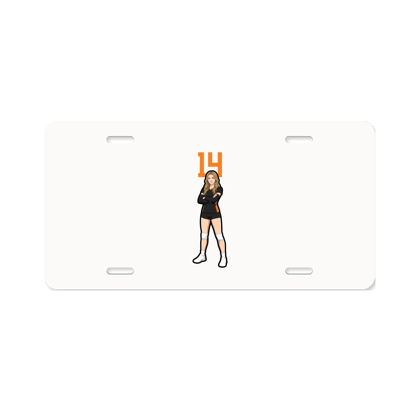 License Plate — Number Top in Classic