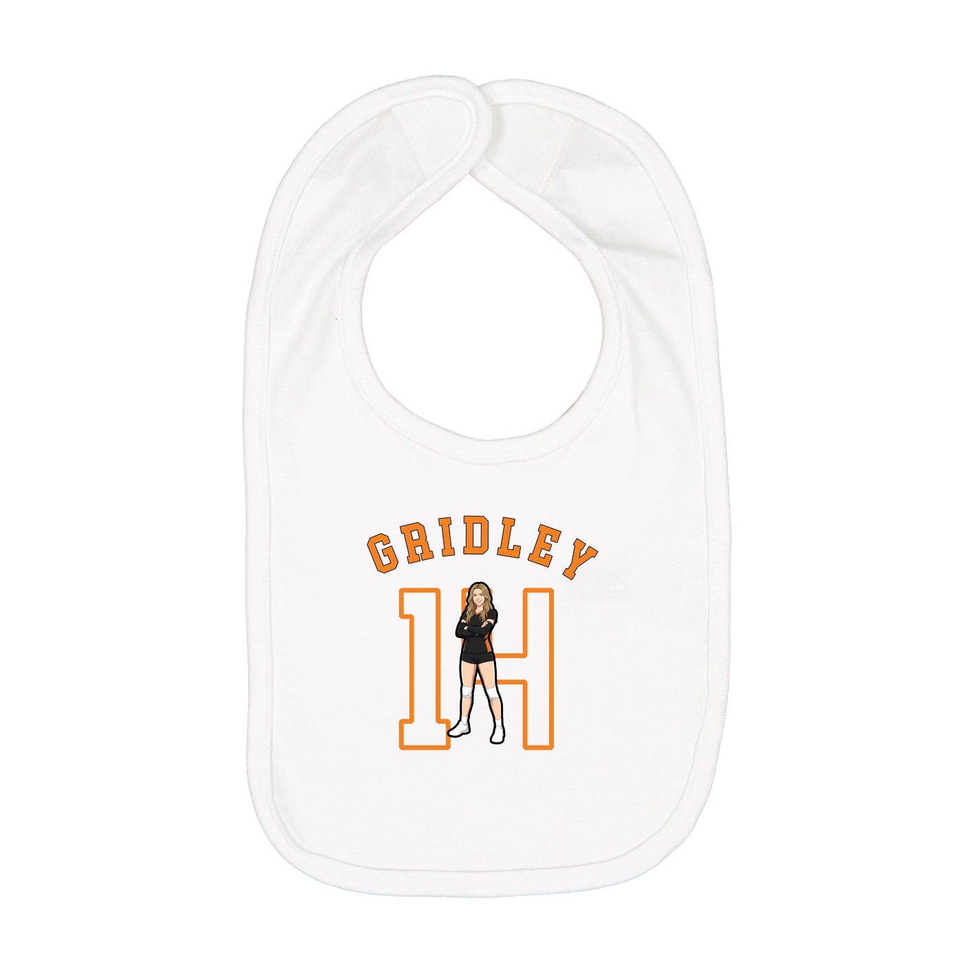 Infant Bib — Shirsey Arch in White
