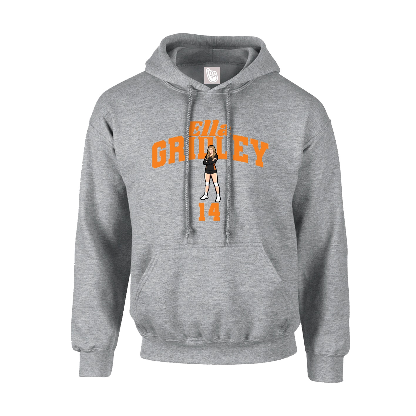 Youth Hoodie — Signature Arch in Grey