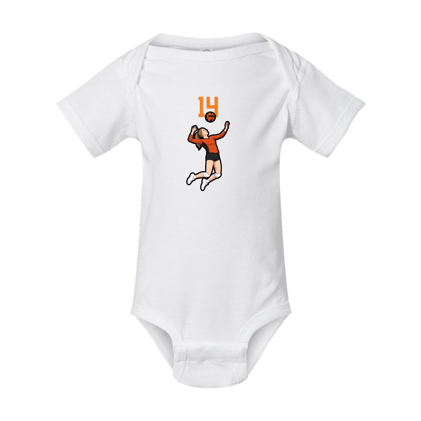 Baby Onesie — Number Top in White