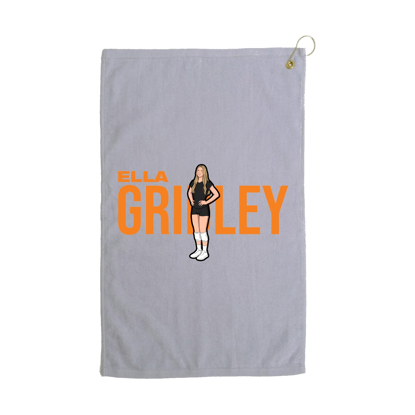 Golf Towel — Player Name in Grey