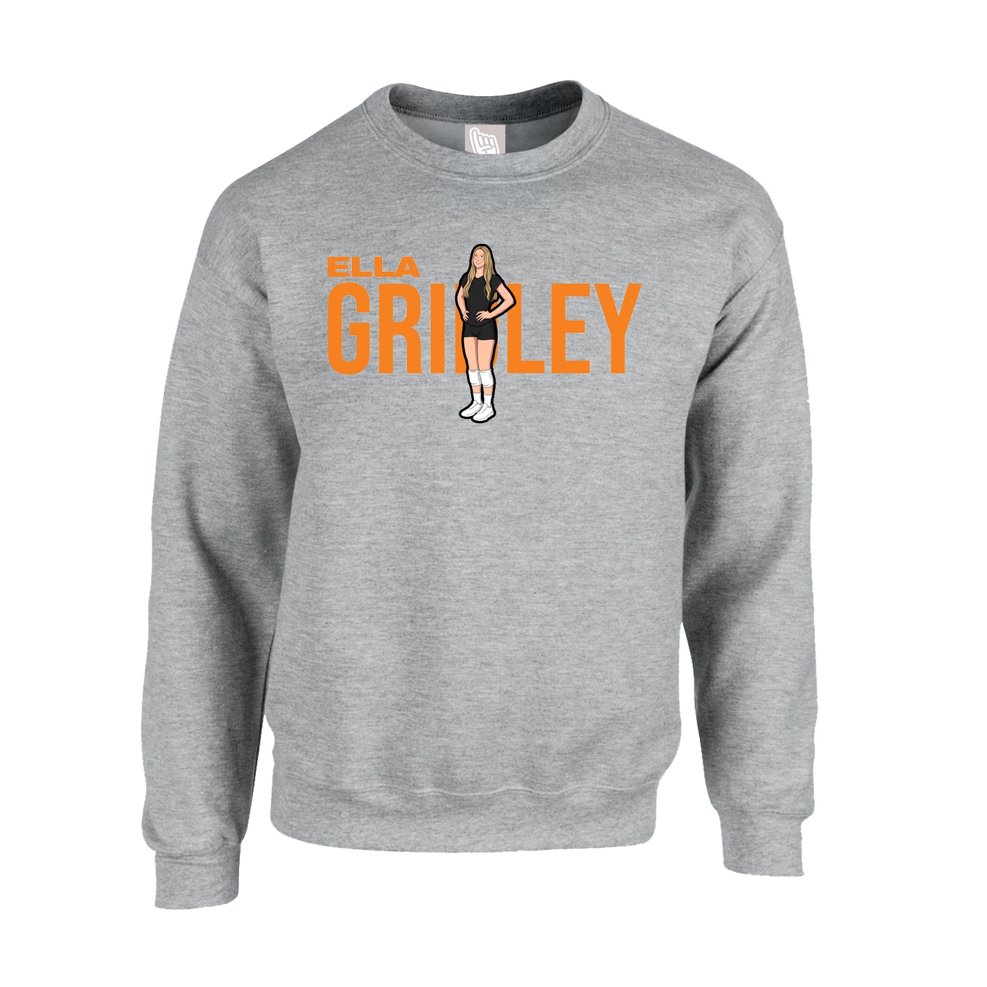 Fleece Crew — Player Name in Grey