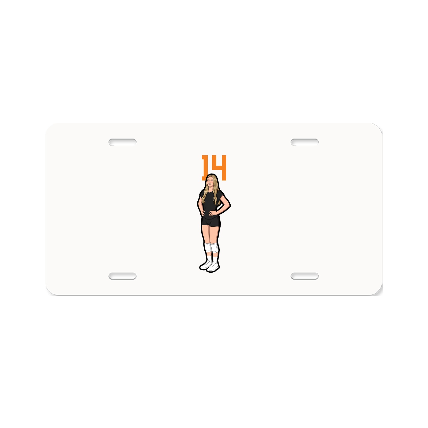 License Plate — Number Top in Classic
