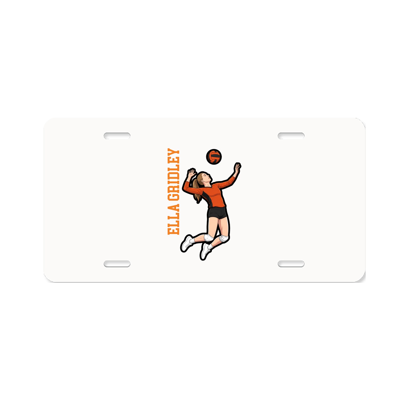 License Plate — Name Vertical in Classic