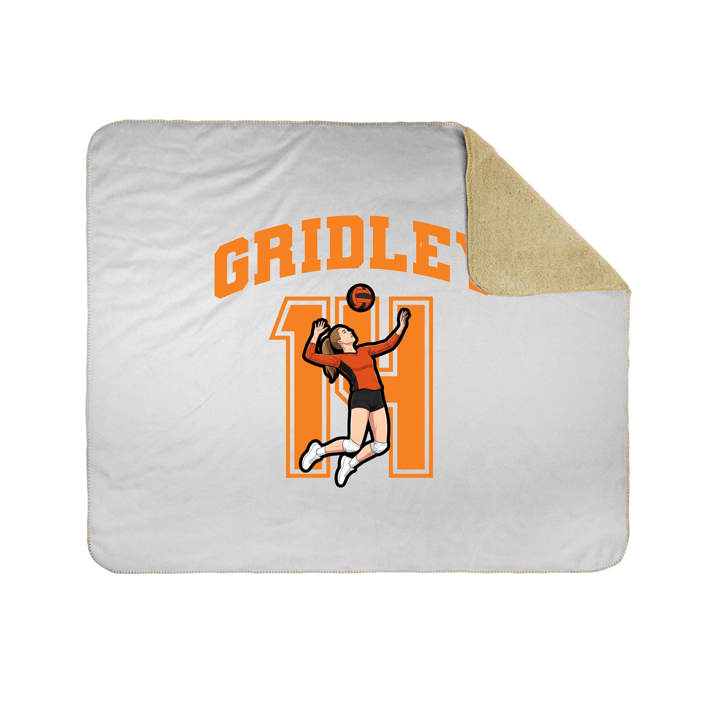 Throw Blanket — Number in White