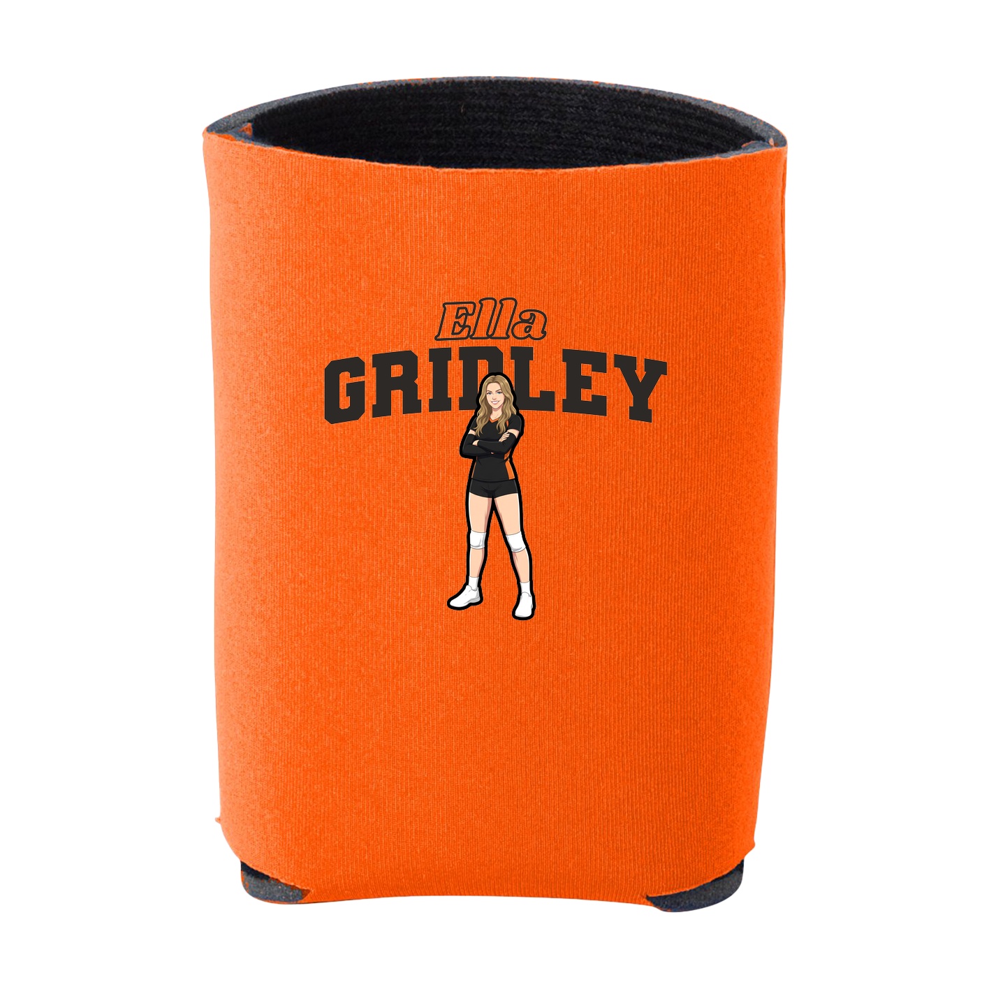 Can Holder — Name Arch in Orange