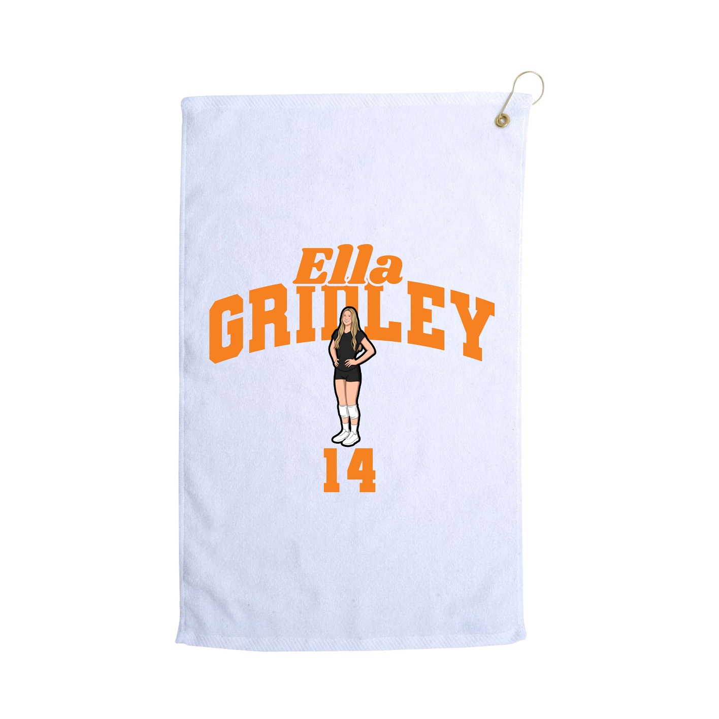 Golf Towel — Signature Arch in White