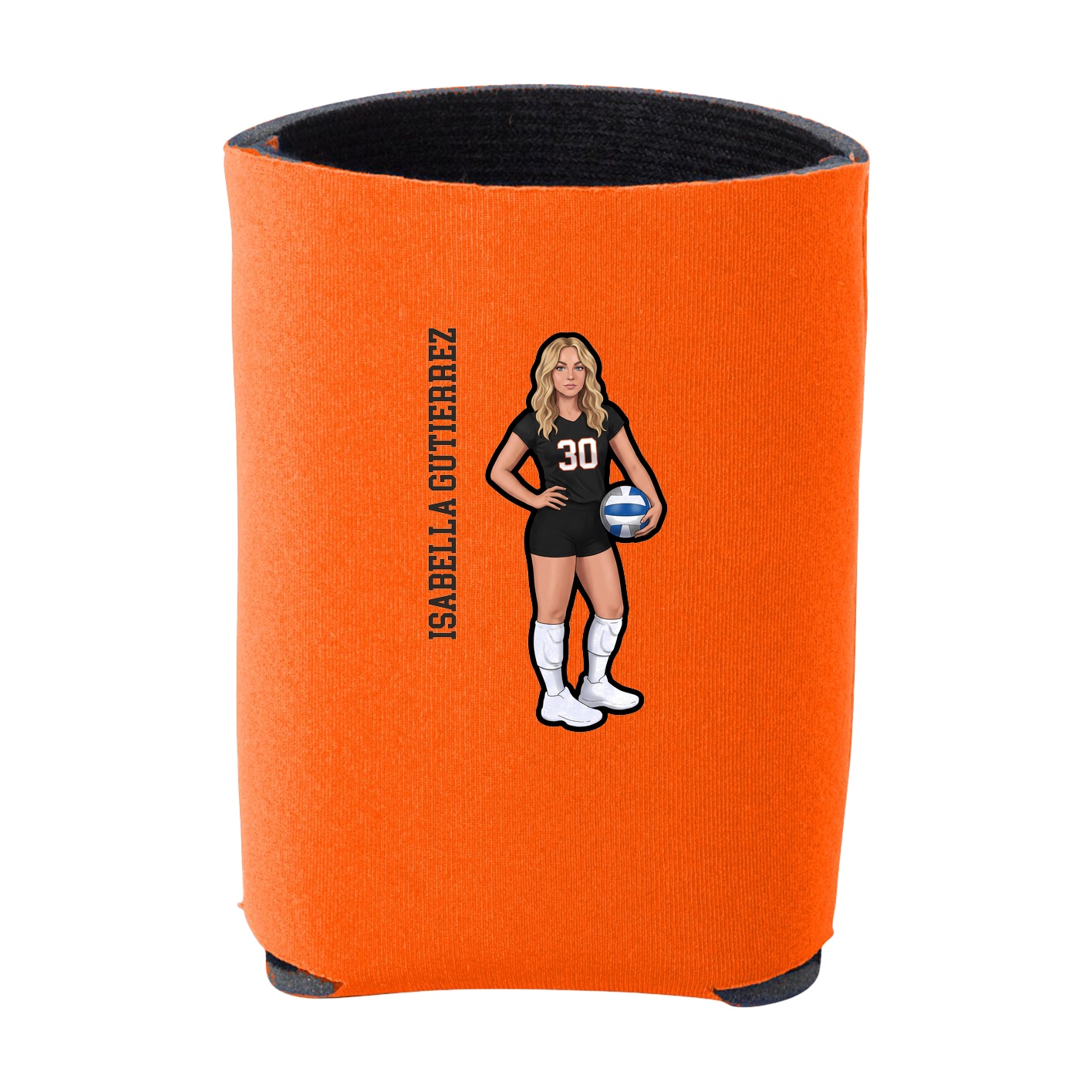 Can Holder — Name Vertical in Orange
