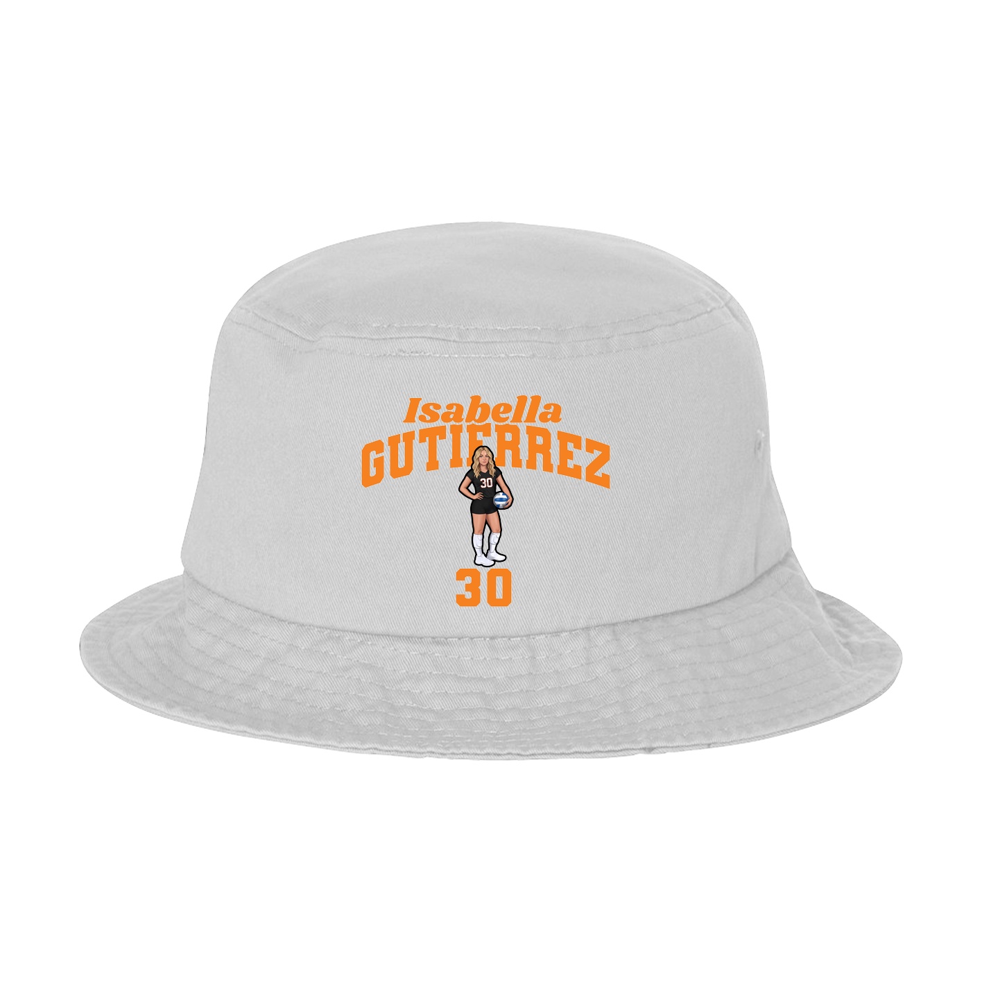 Bucket Cap — Signature Arch in White