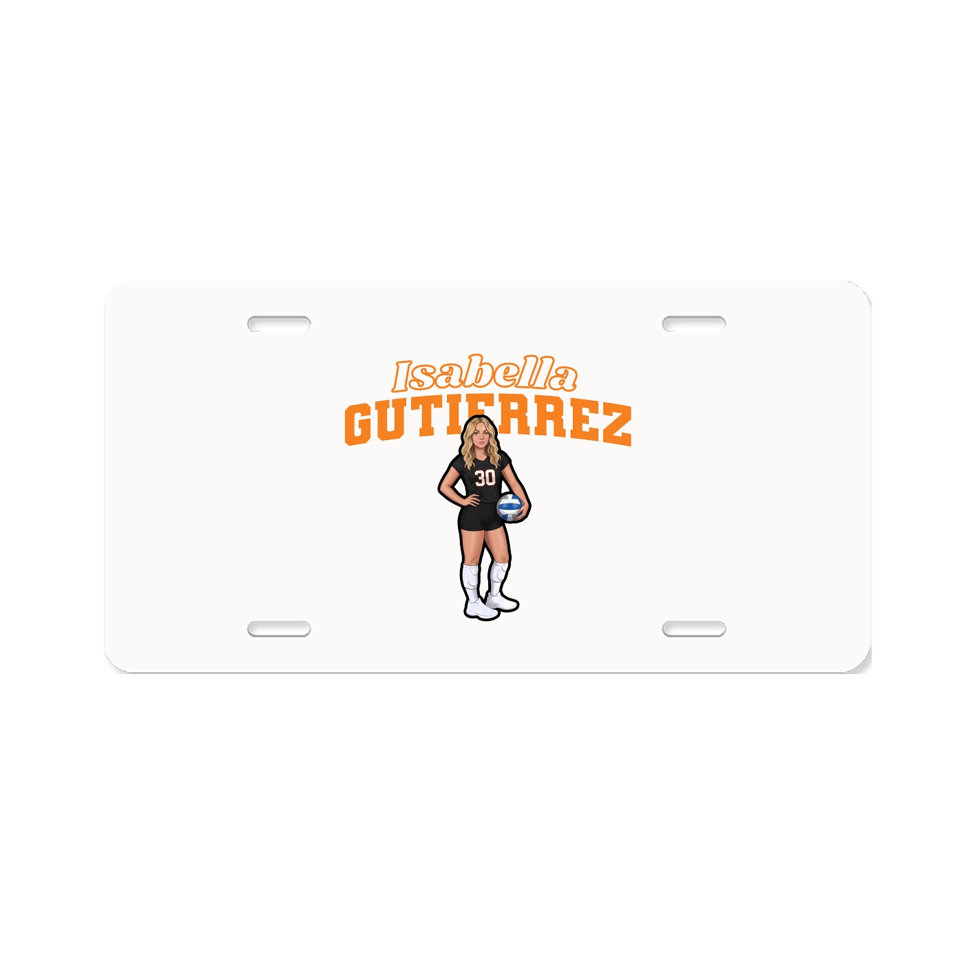 License Plate — Name Arch in Classic