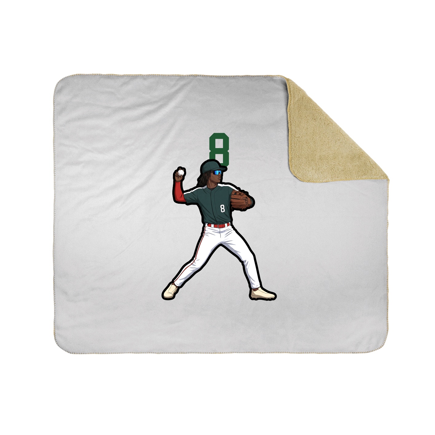 Throw Blanket — Number Top in White