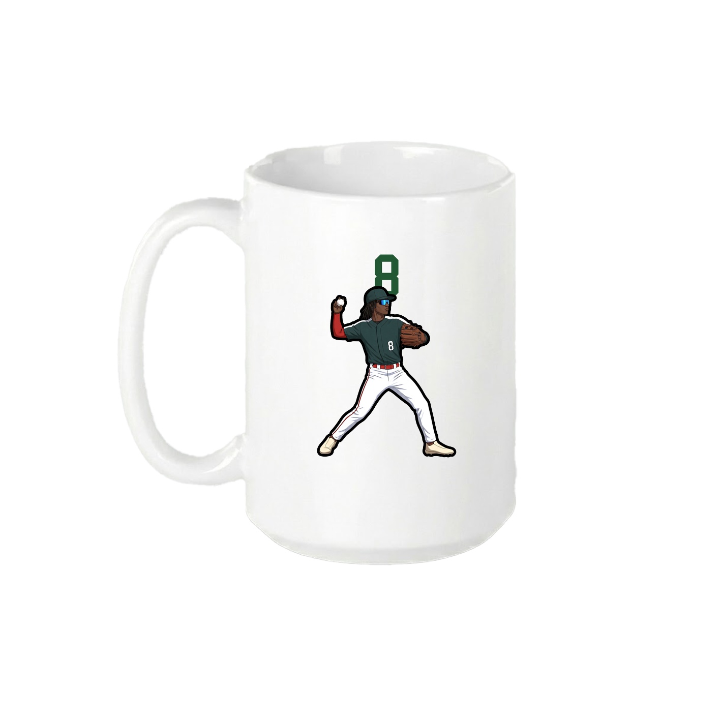 15oz Coffee Mug — Number Top in White