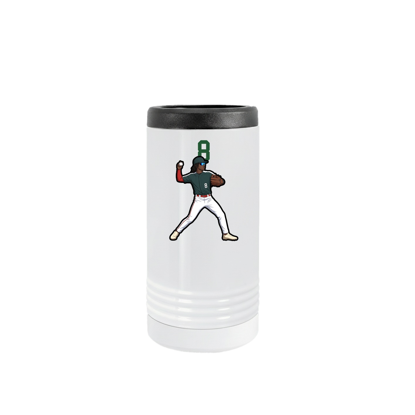 Slim Beverage Holder — Number Top in White