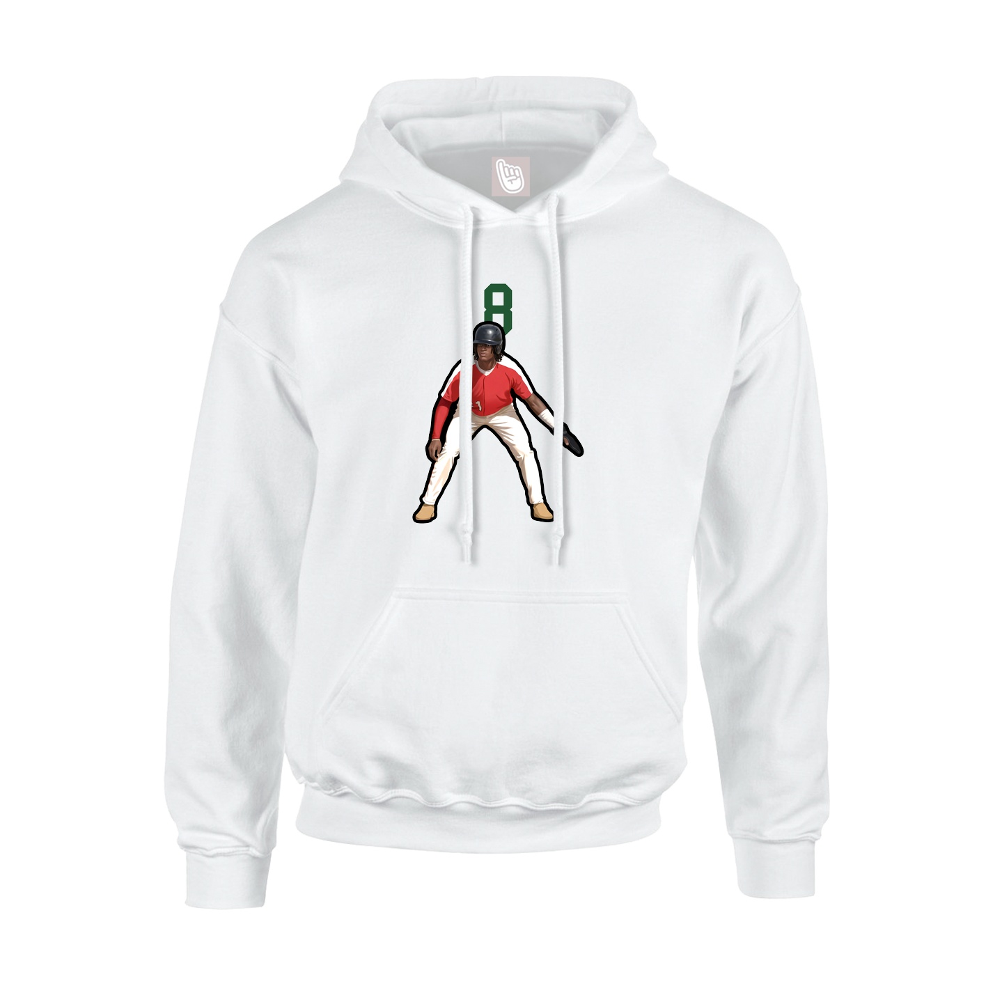 Youth Hoodie — Number Top in White