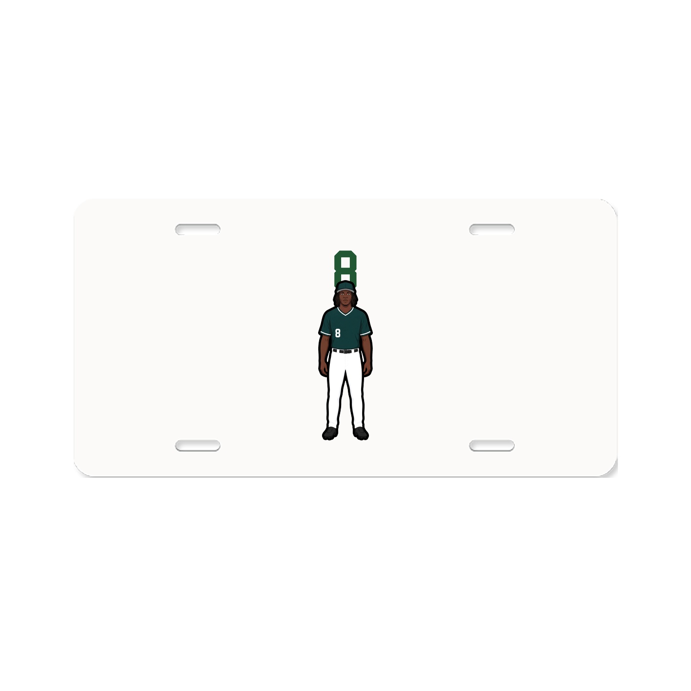 License Plate — Number Top in Classic