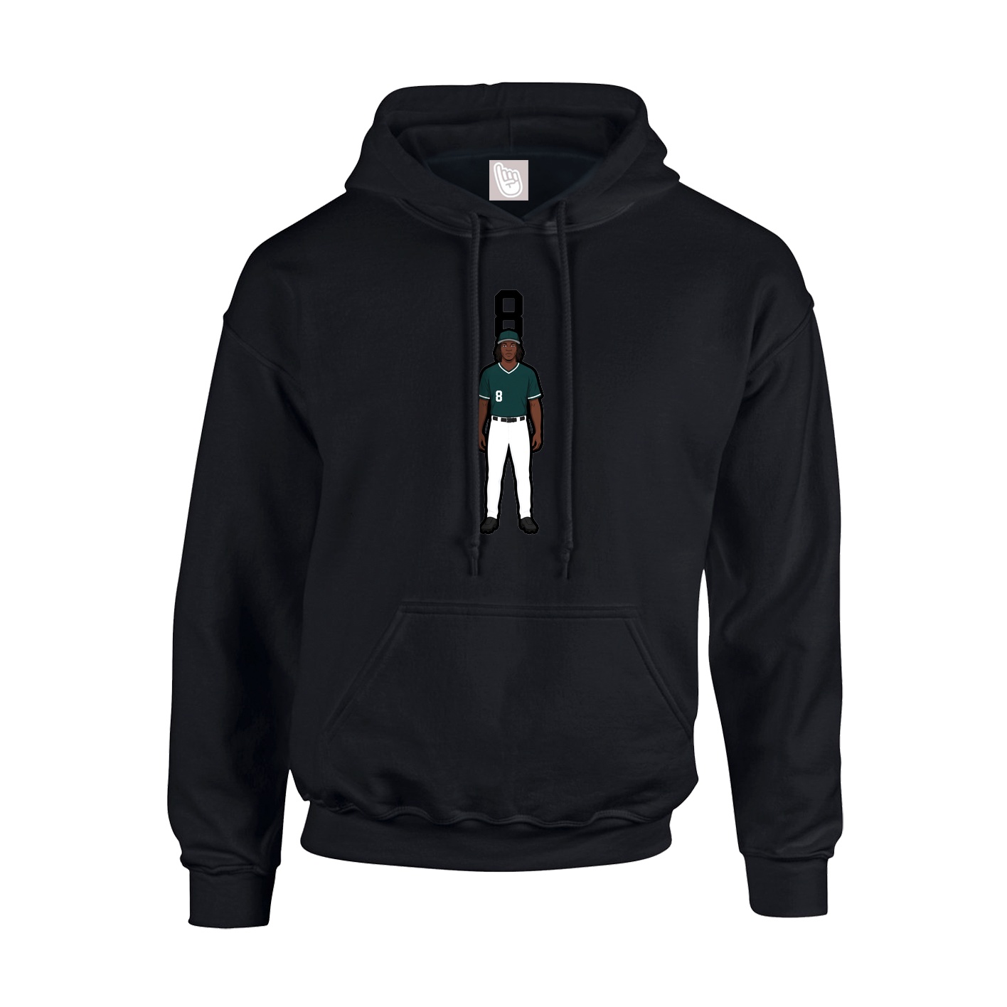 Youth Hoodie — Number Top in Black