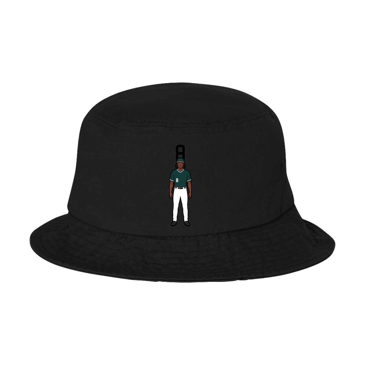 Bucket Cap — Number Top in Black