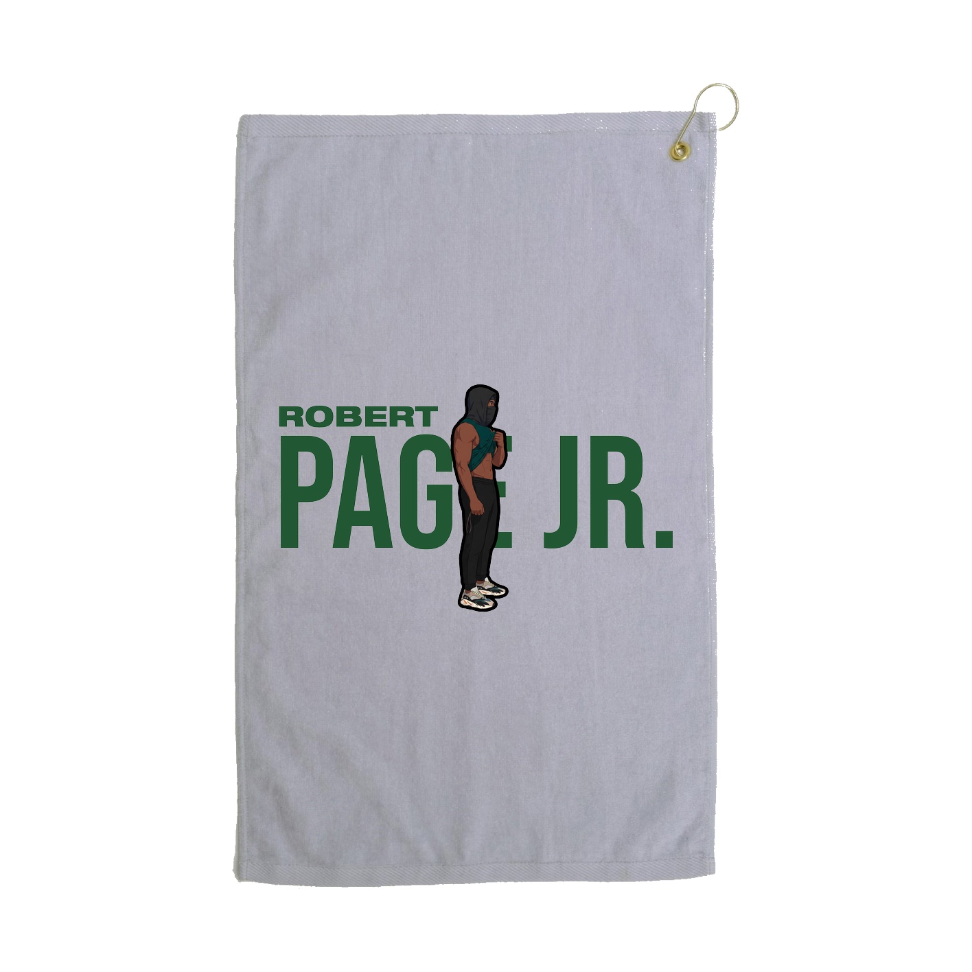 Golf Towel — Player Name in Grey